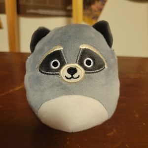 Focky raccoon Squishmallow 4 inches dog toy squeaker